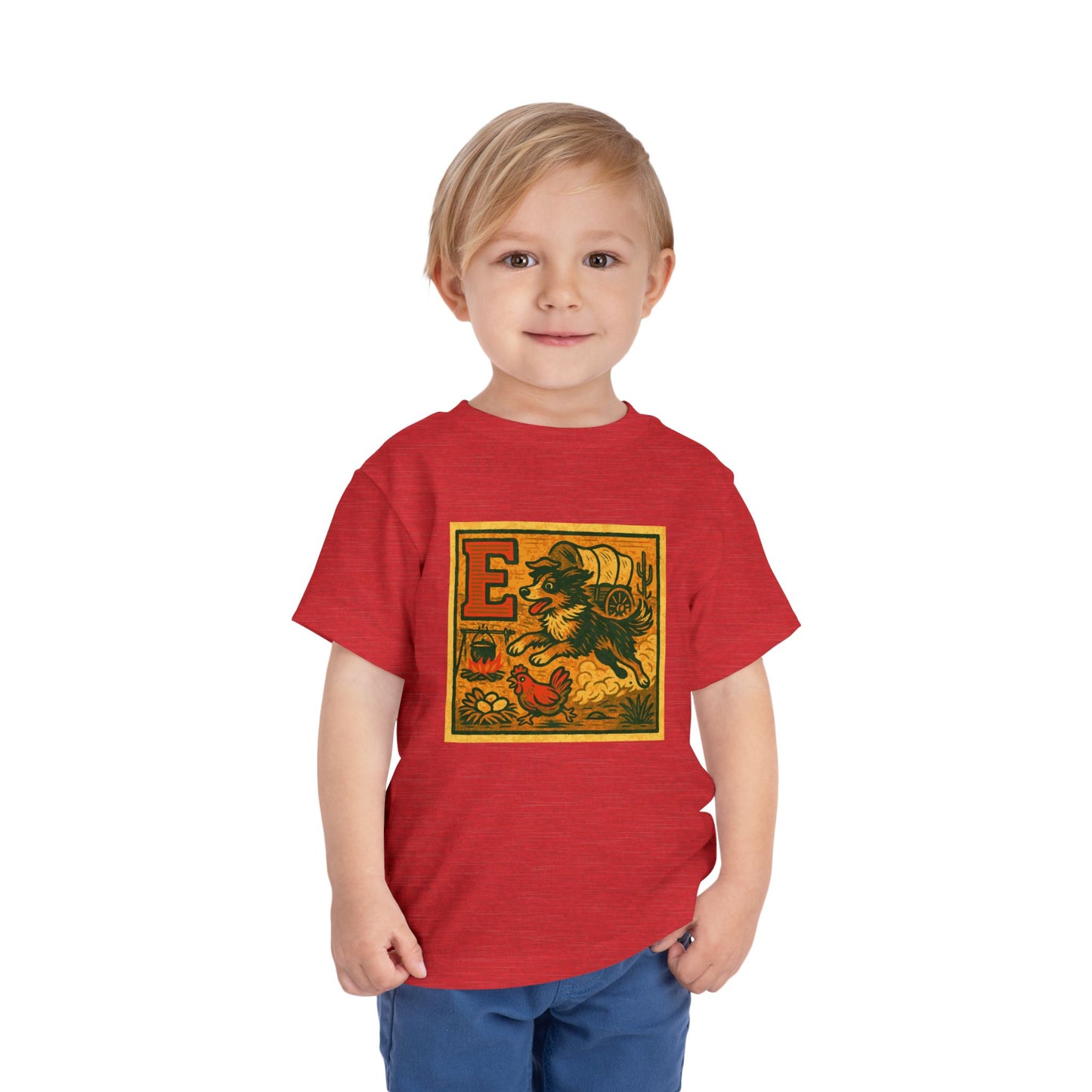 Western Block "E" Toddler Heavy Cotton™ Tee