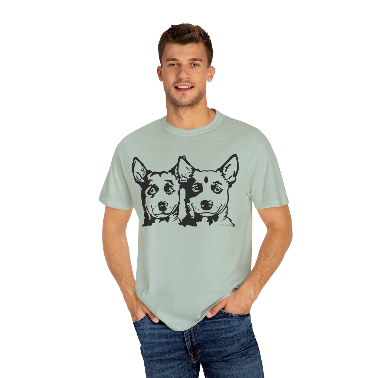 Cartoon Cowdogs Tshirt - Unisex Garment-Dyed