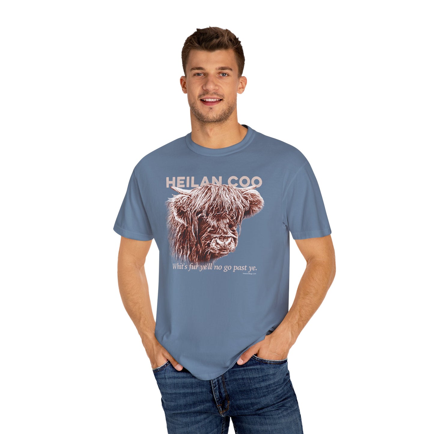 Scottish Highland Cow, Heilan Coo, Garment-Dyed T-shirt