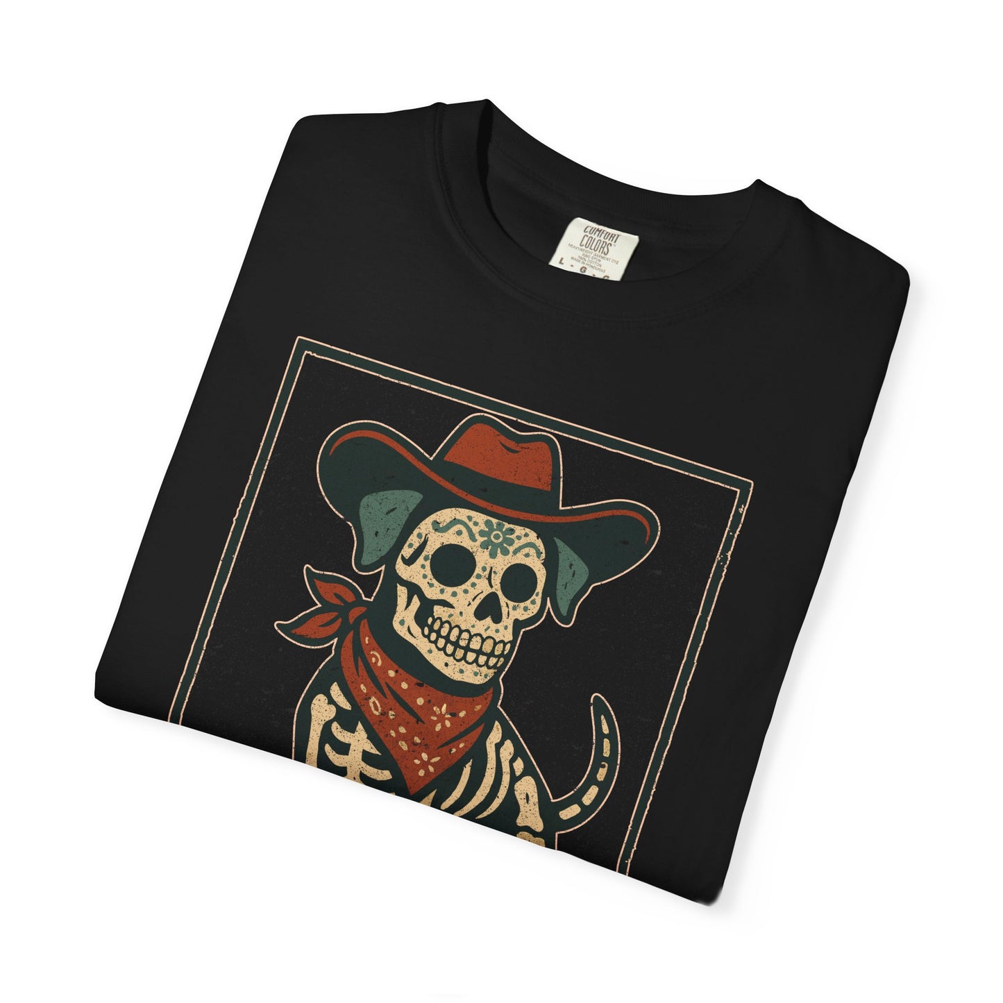 Copy of Bad to the Bone – Cowboy Skeleton Dog Tee