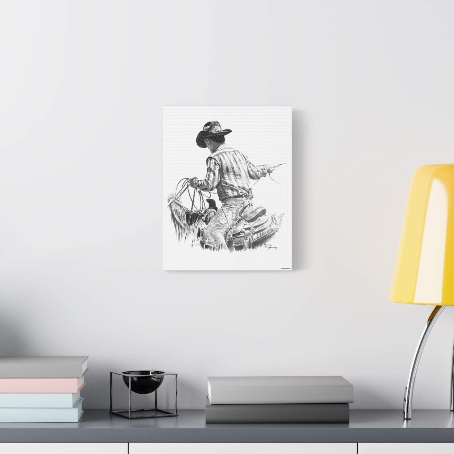 Ranch Roping, Custom Stretched Canvas