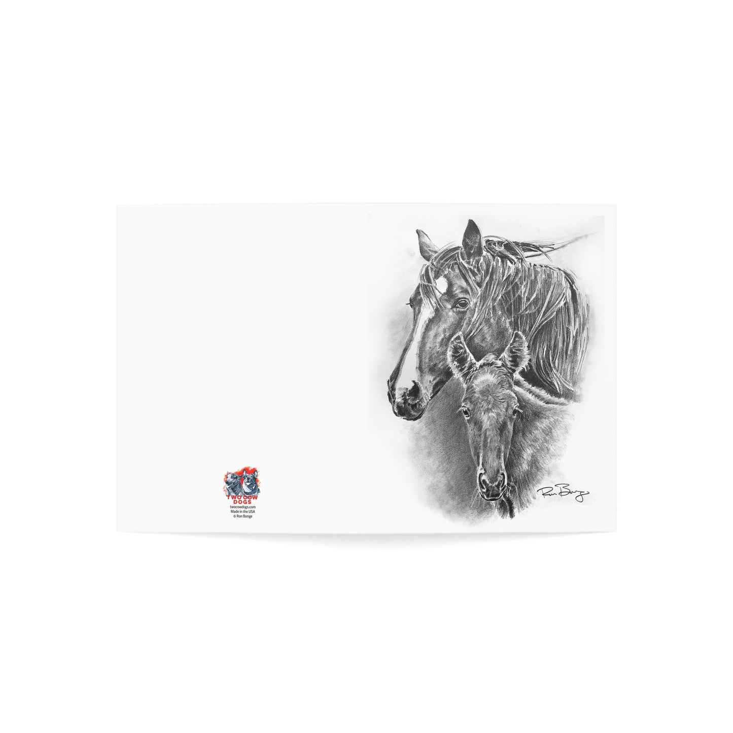 Mare and Foal Blank Notecards