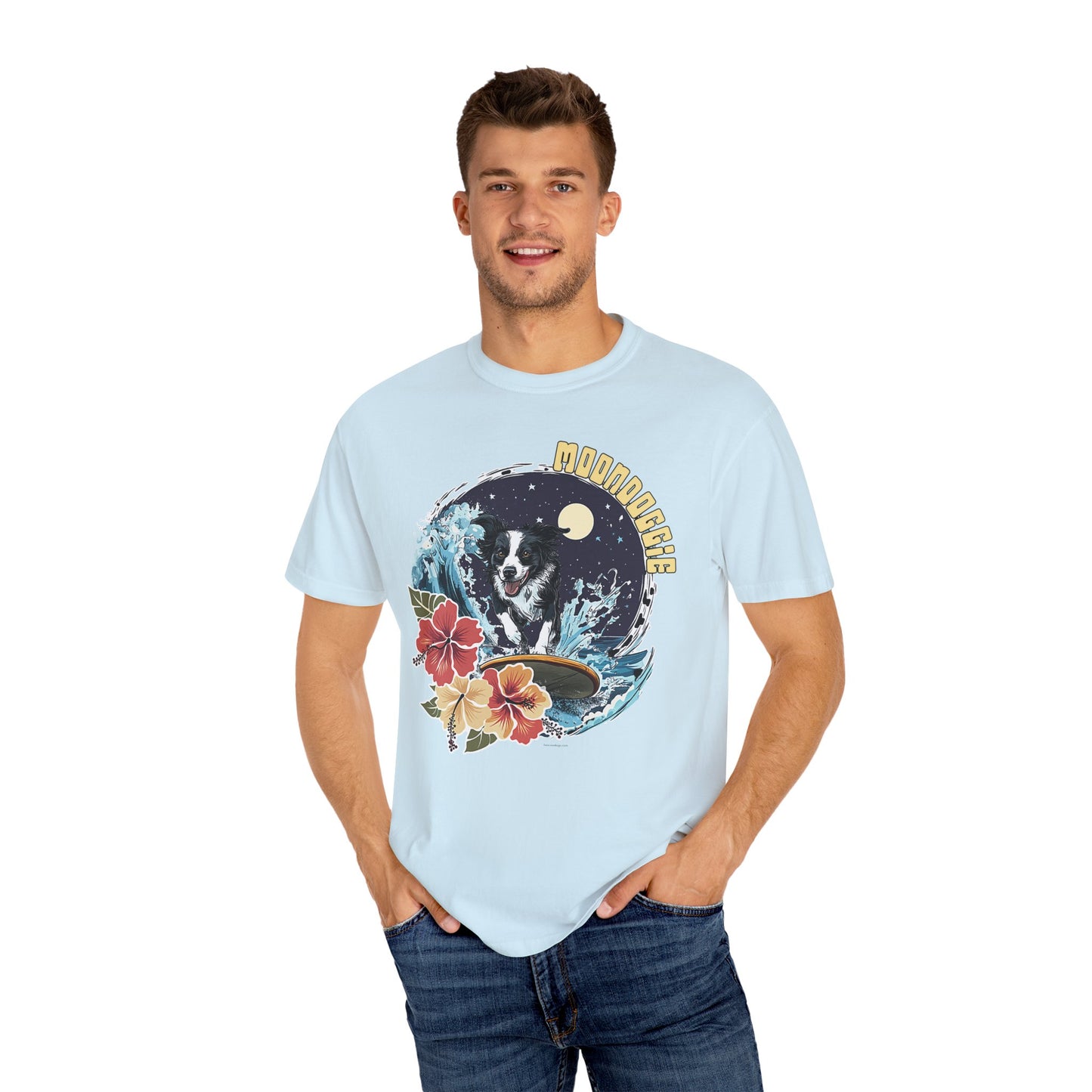 Summer Vibes Surfing Border Collie T-shirt - Unisex
