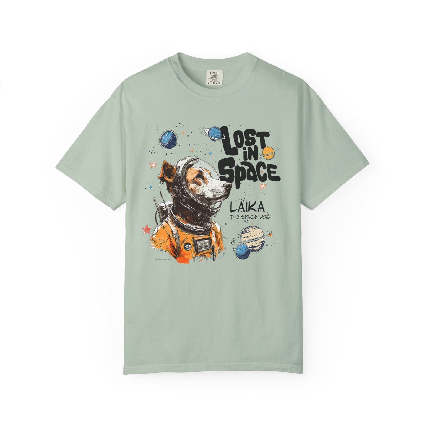 Laika Lost in Space T-shirt - Unisex Garment-Dyed