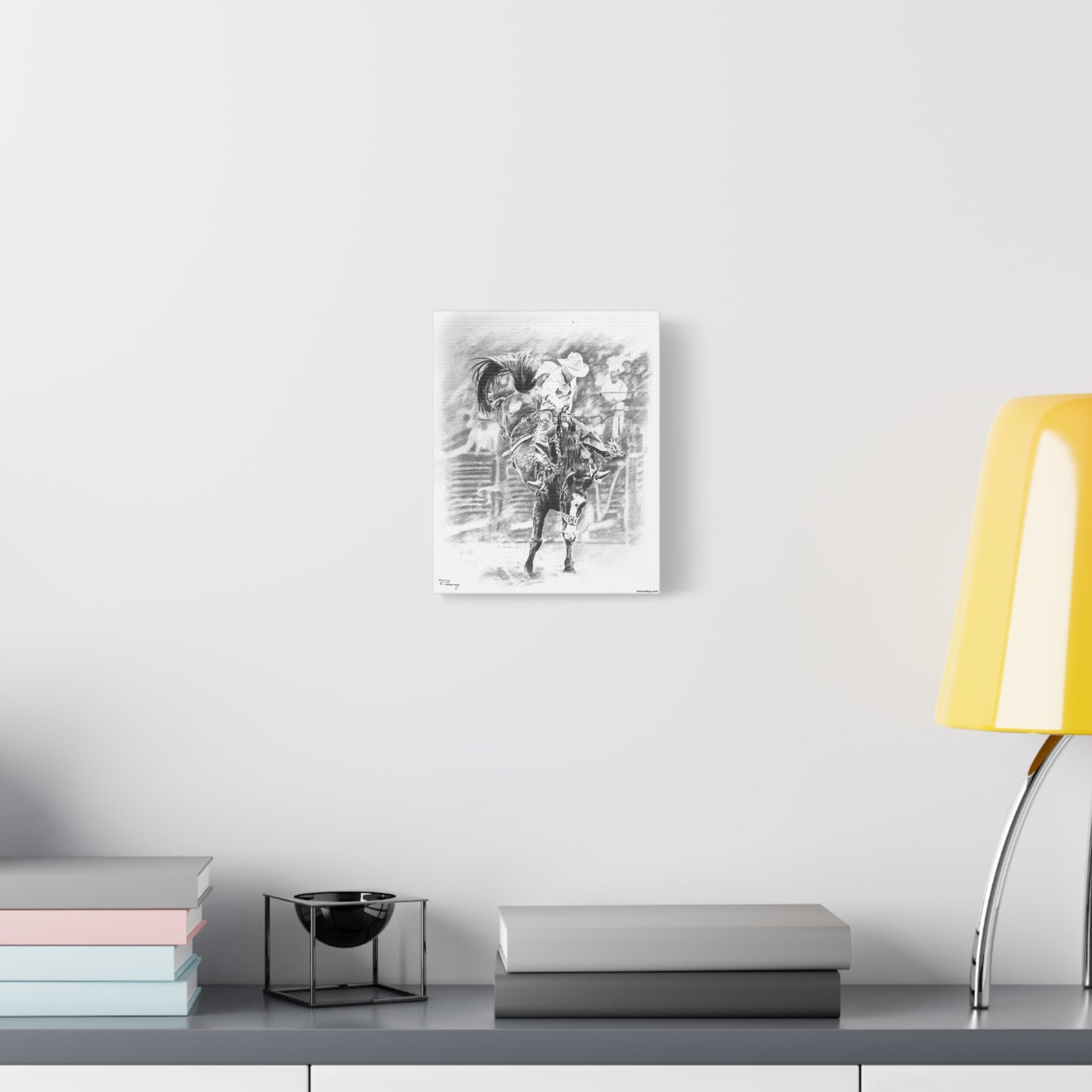 Canvas Print - Rodeo Saddle Bronc Rider