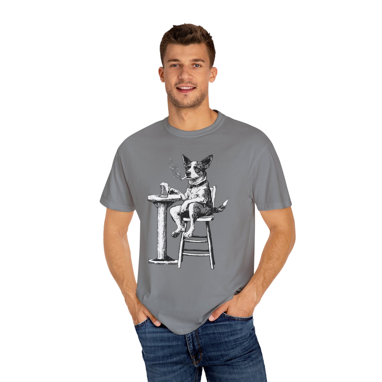 Dog Drinking Beer T-Shirt for Dog Lovers