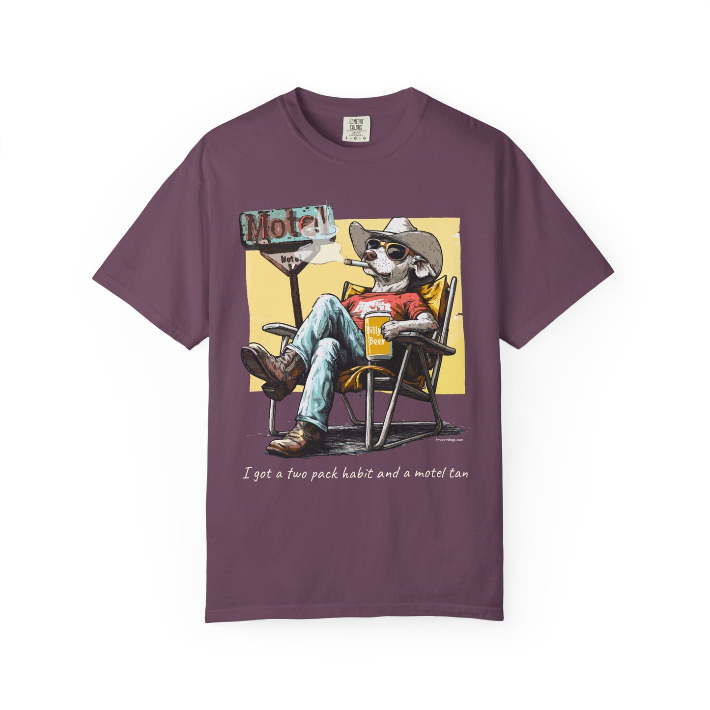 Two Pack Habit and a Motel Tan Tee Shirt