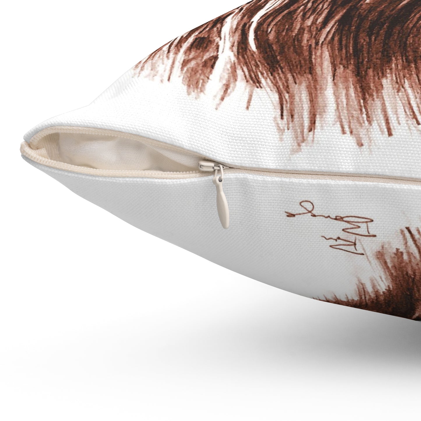 Scottish Highland Cow Brown Pillow