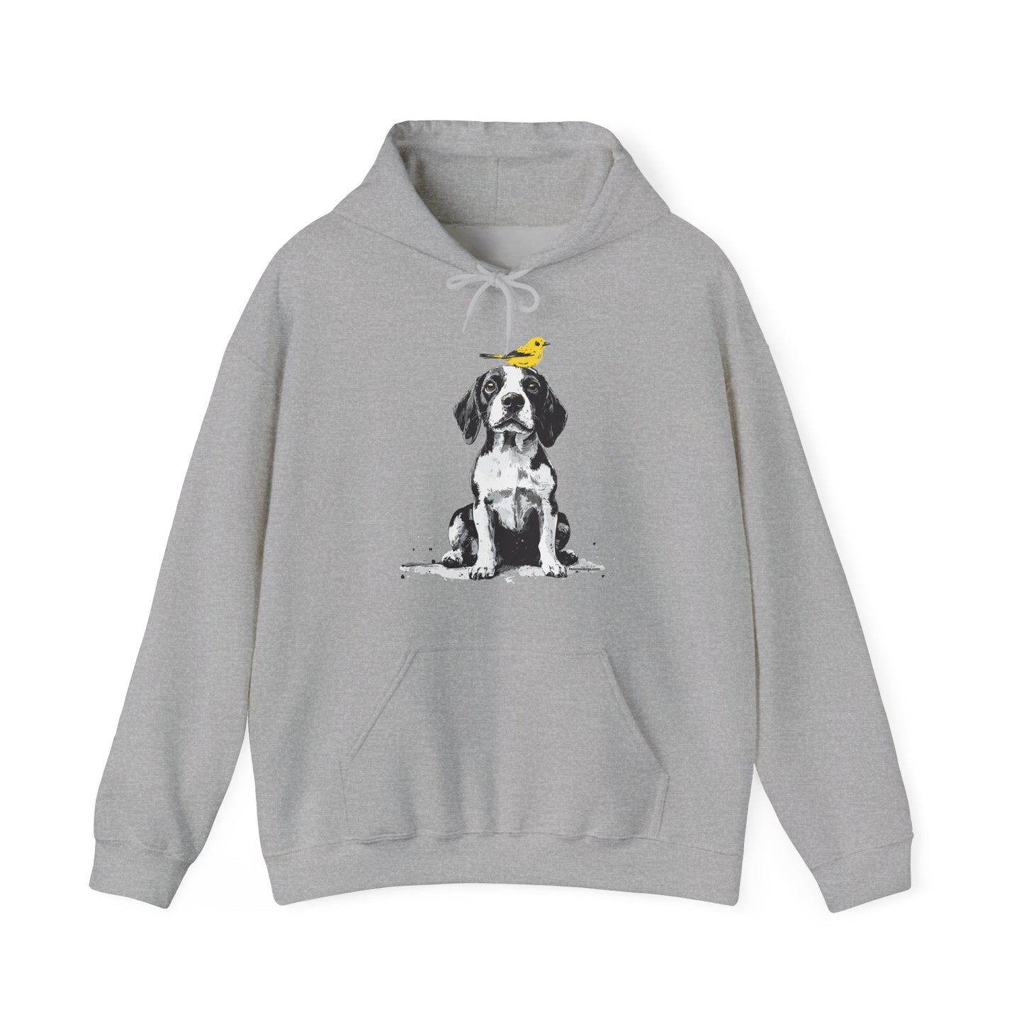 Beagle and Yellow Bird Soft Hoodie