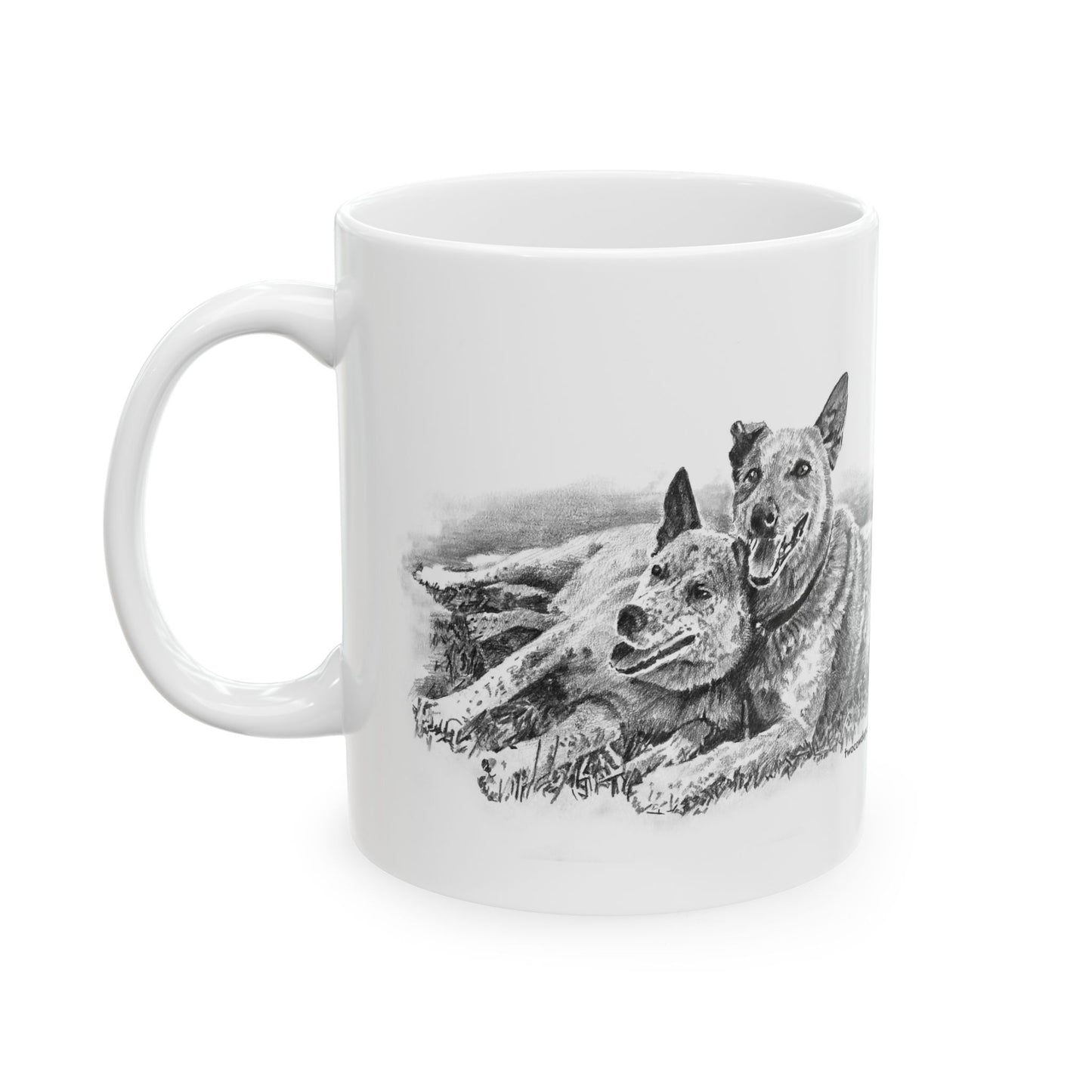 Two Cow Dogs Ceramic Mug 11oz