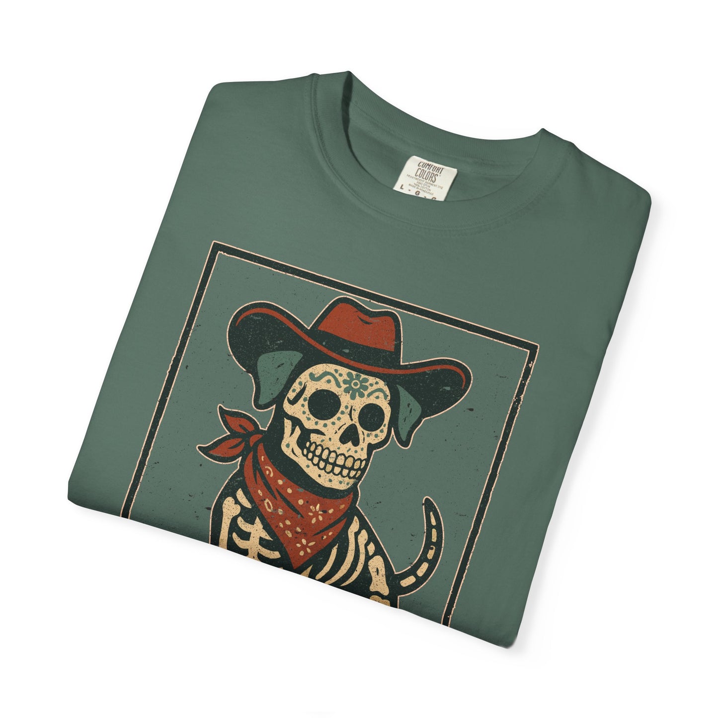 Copy of Bad to the Bone – Cowboy Skeleton Dog Tee