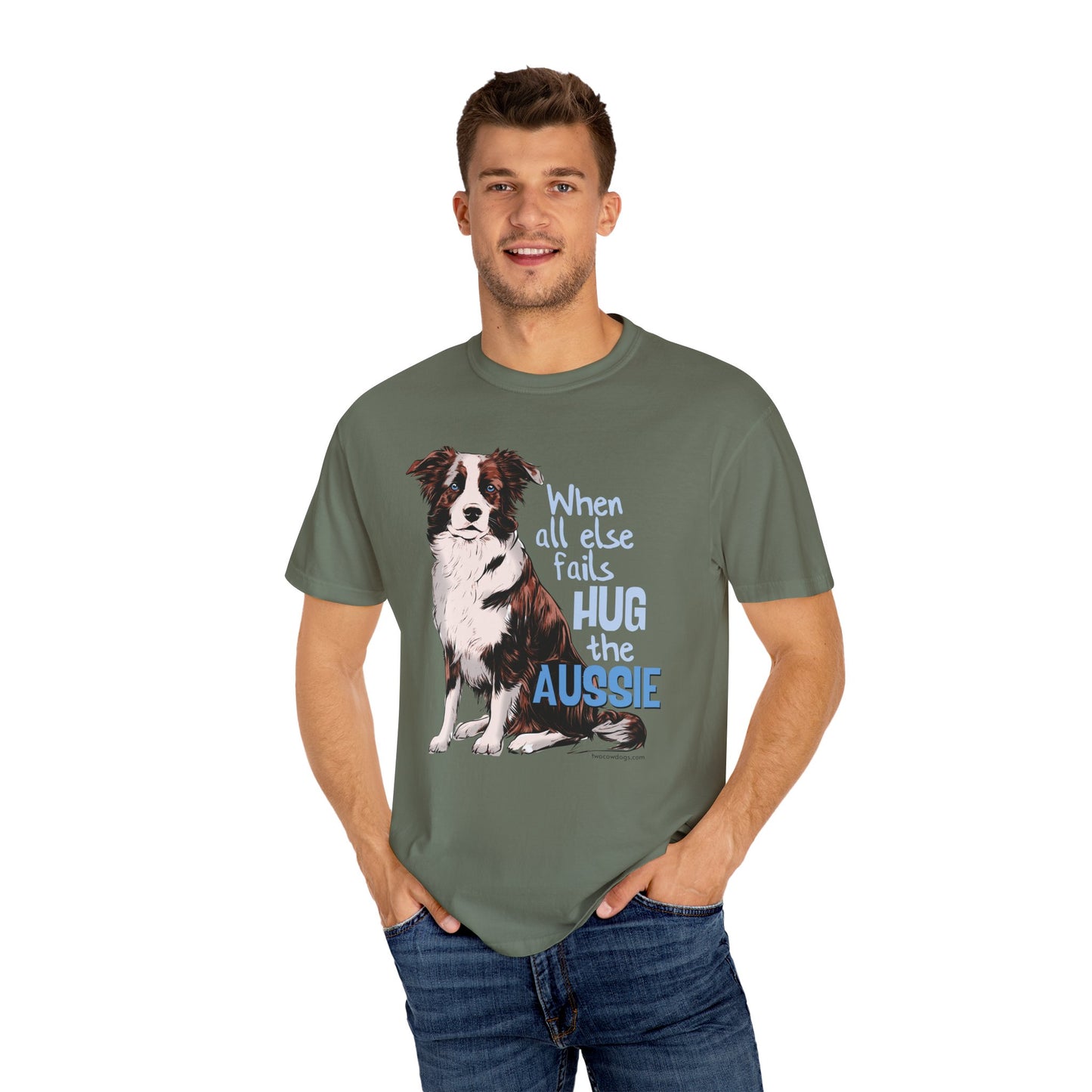 Australian Shepherd, Aussie Hug Unisex T-shirt