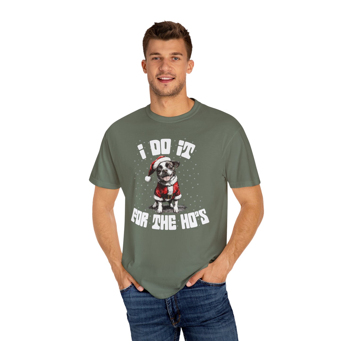Holiday Cheer Unisex Garment-Dyed T-shirt, Christmas Gift Tee, Funny Xmas Shirt