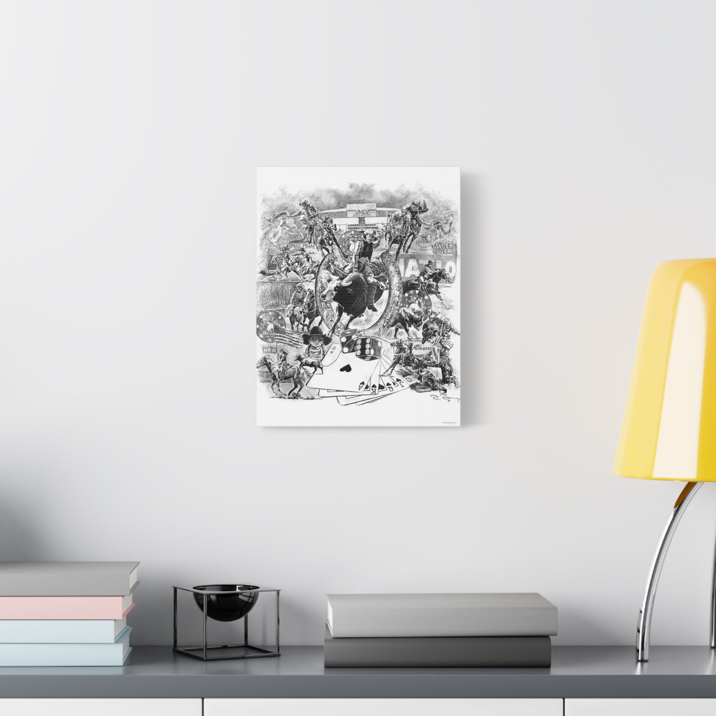 NFR National Finals Rodeo, Vegas Rodeo, Stretched Canvas