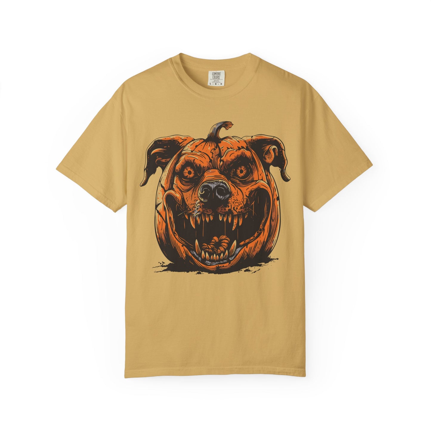Scary Dog Pumpkin Head T-Shirt