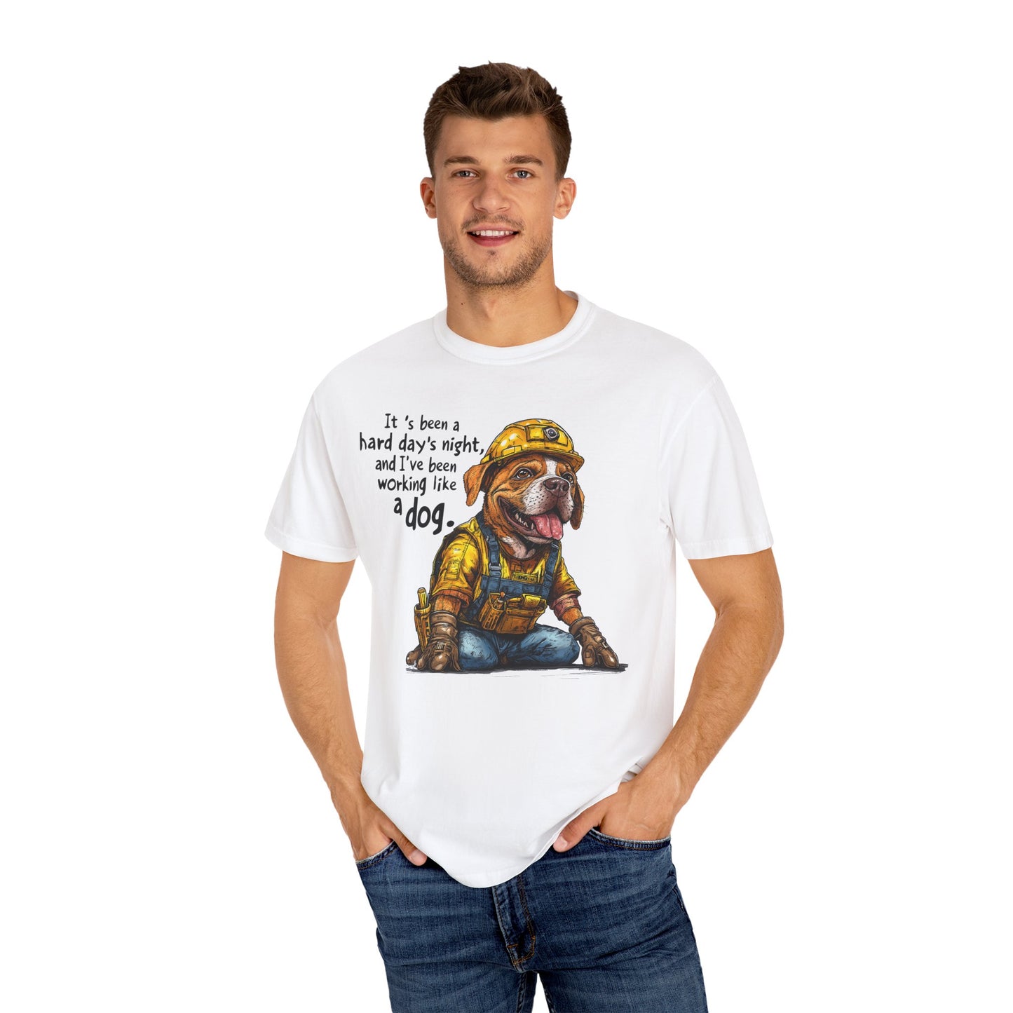 Hard Days Night, Construction Dog Super Soft Tee Shirt