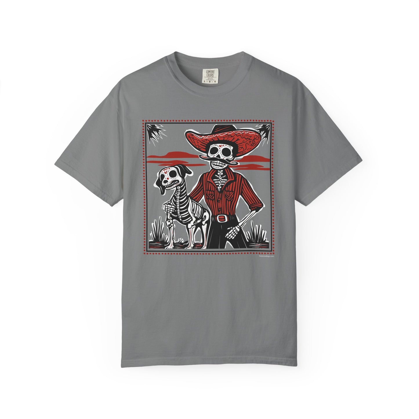 Dia De Los Muertos Skeleton Cowboy and Dog Unisex T-shirt