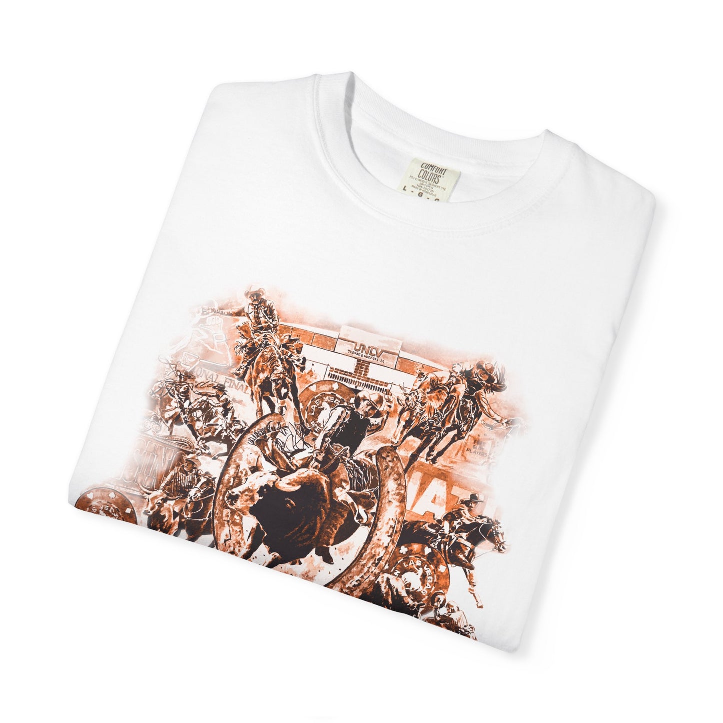 Vegas Rodeo Collage Garment Dyed T-Shirt