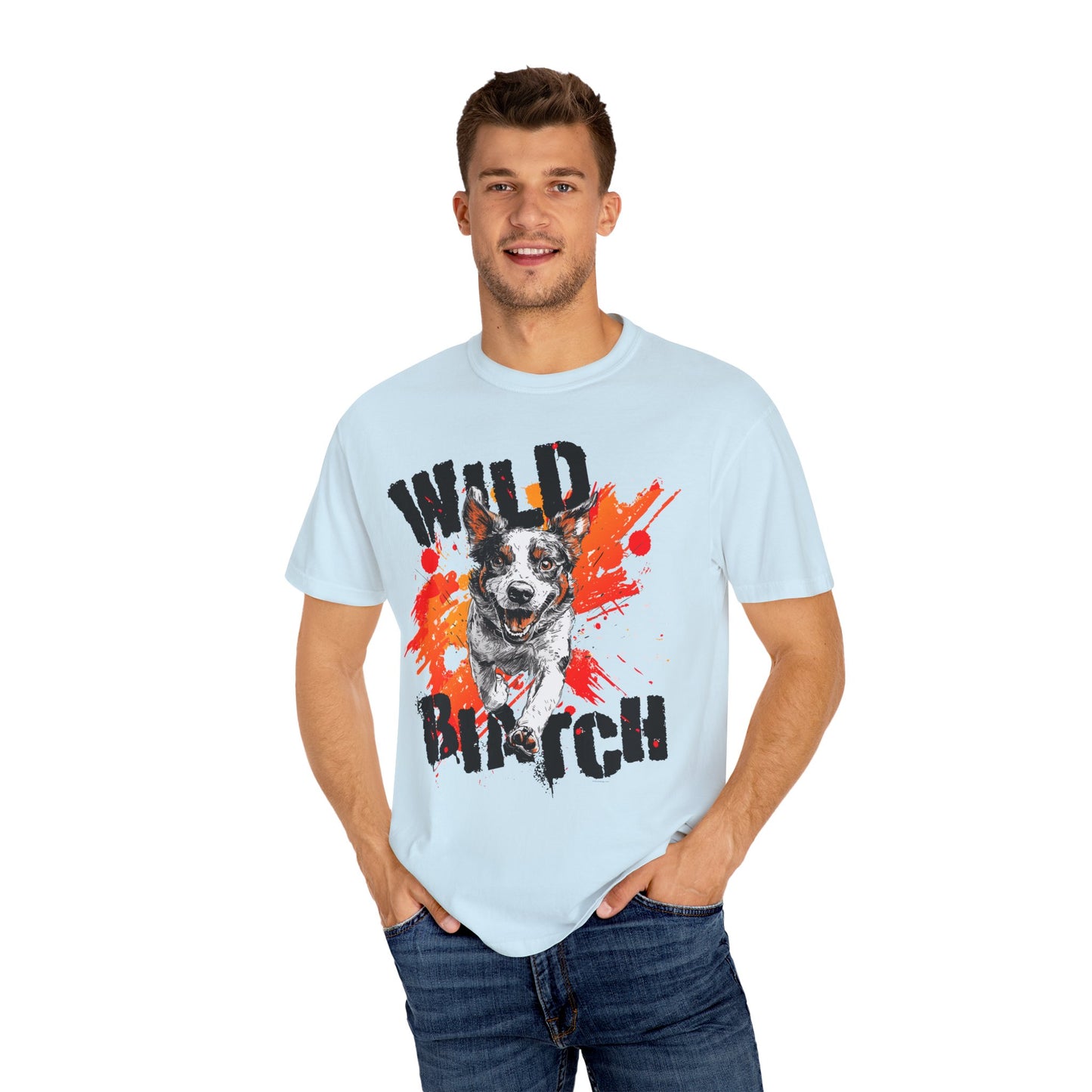 Wild Biatch Crazy Dog T-Shirt - Unisex Garment-Dyed