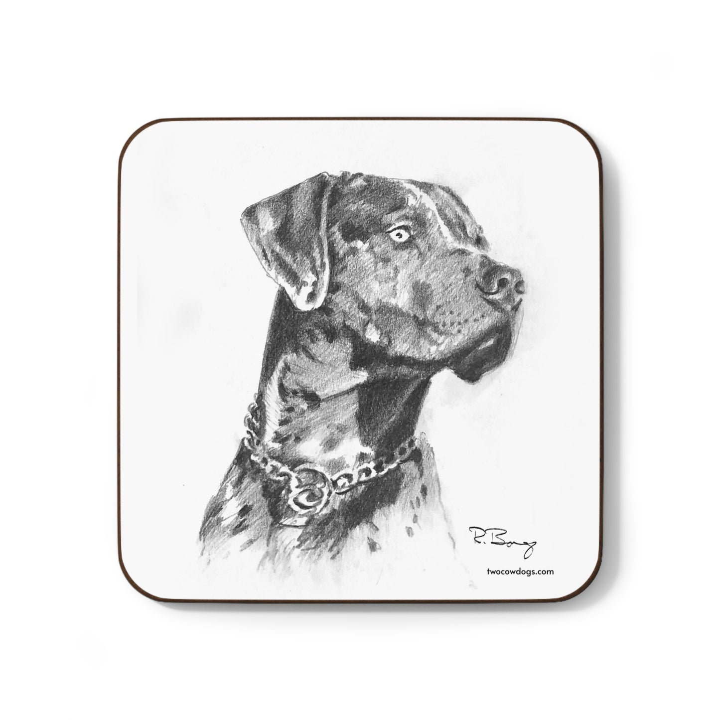 Catahoula Leopard Dog Hardboard Back Coaster