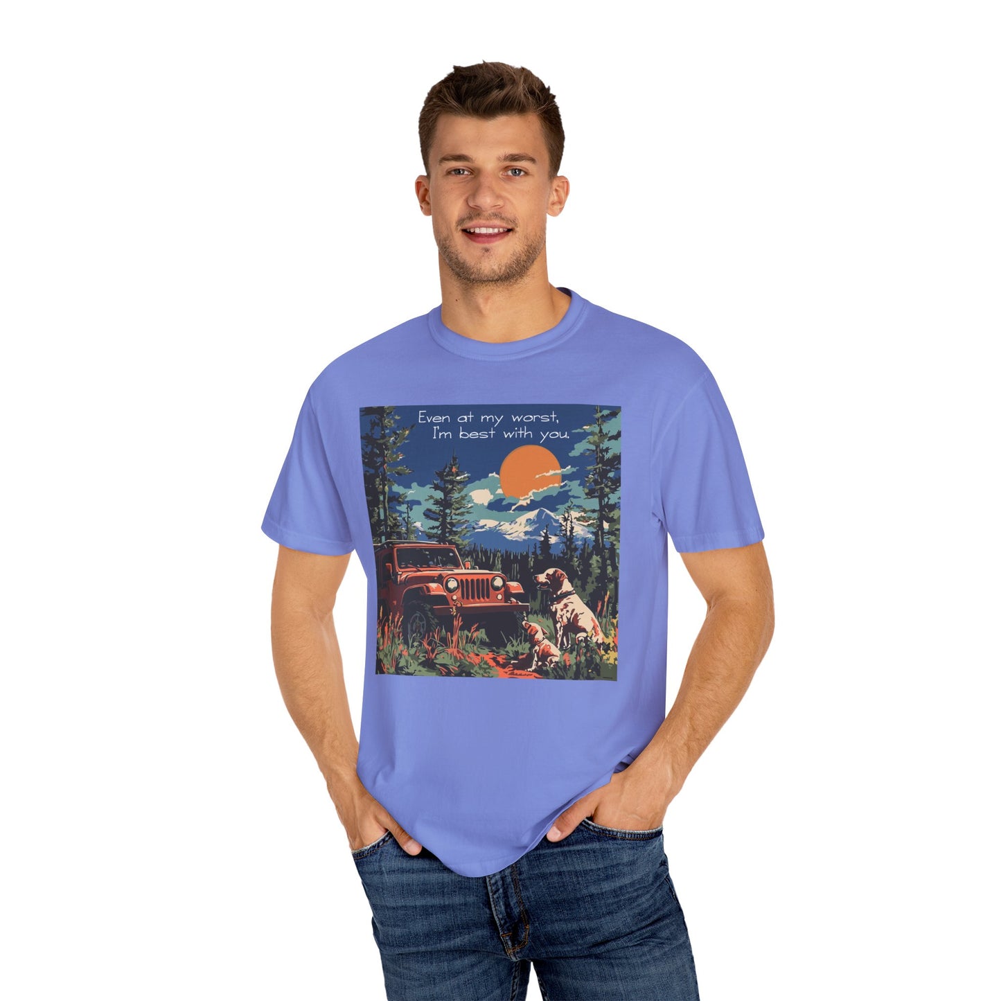 Best with You T-Shirt Dogs and Jeep
