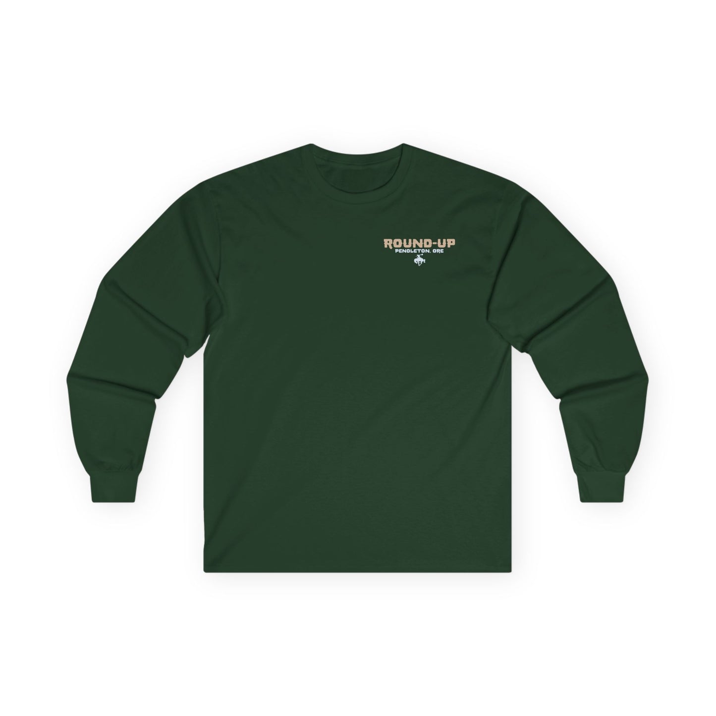 Vintage Rodeo Round-Up Pendleton Long-Sleeve T-Shirt, Front and Back