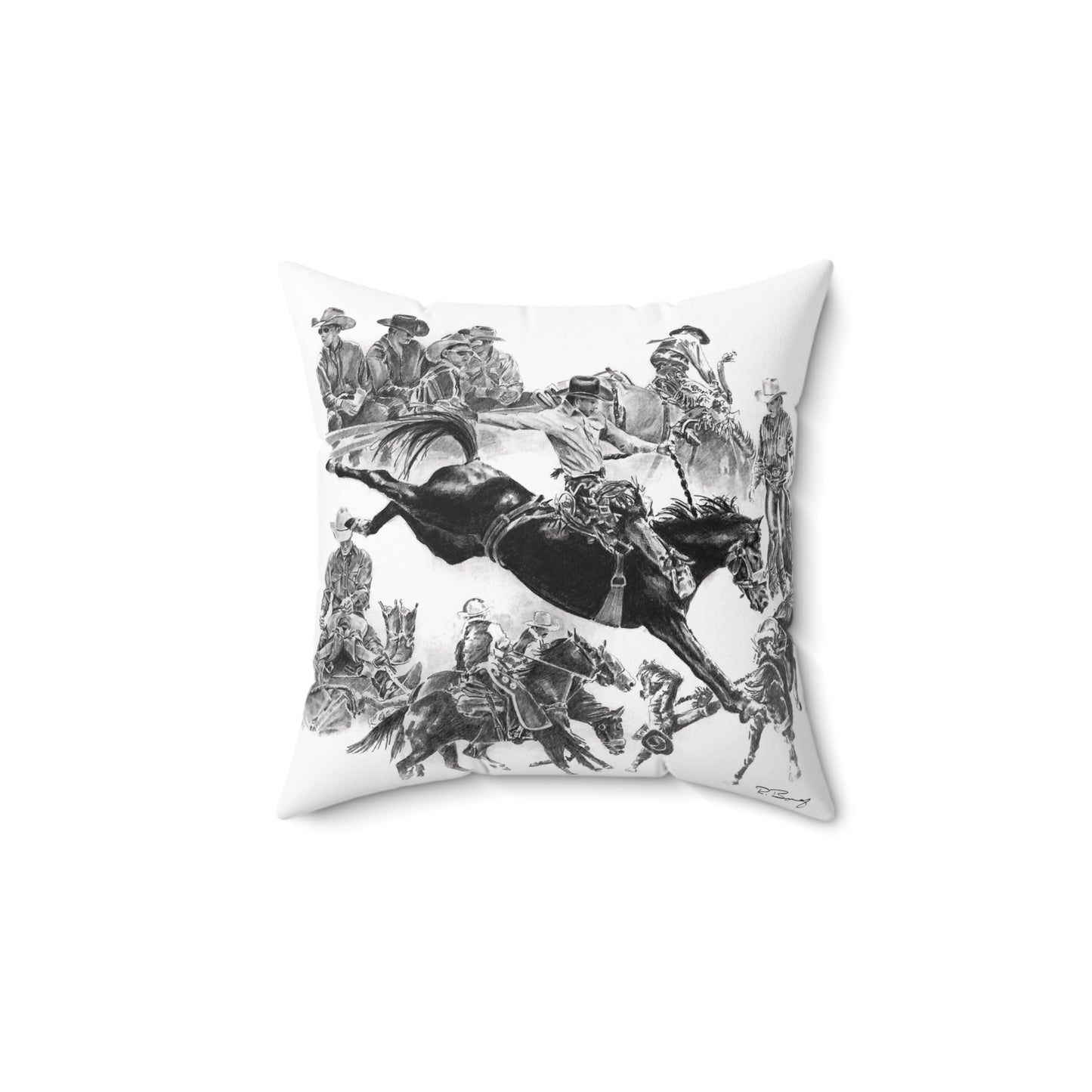 Bronc Riding Pillow