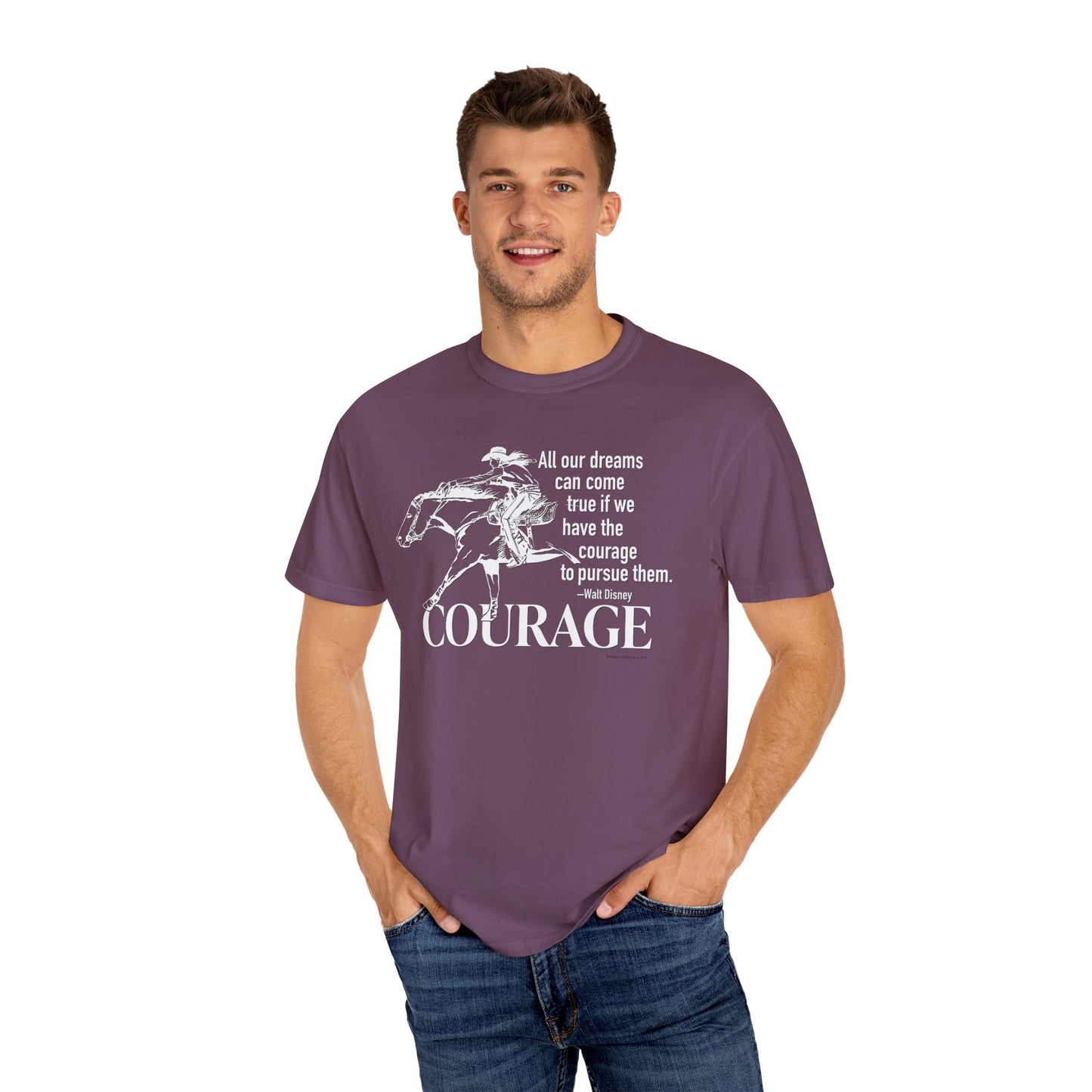 Courage Barrel Racing Garment-Dyed T-shirt