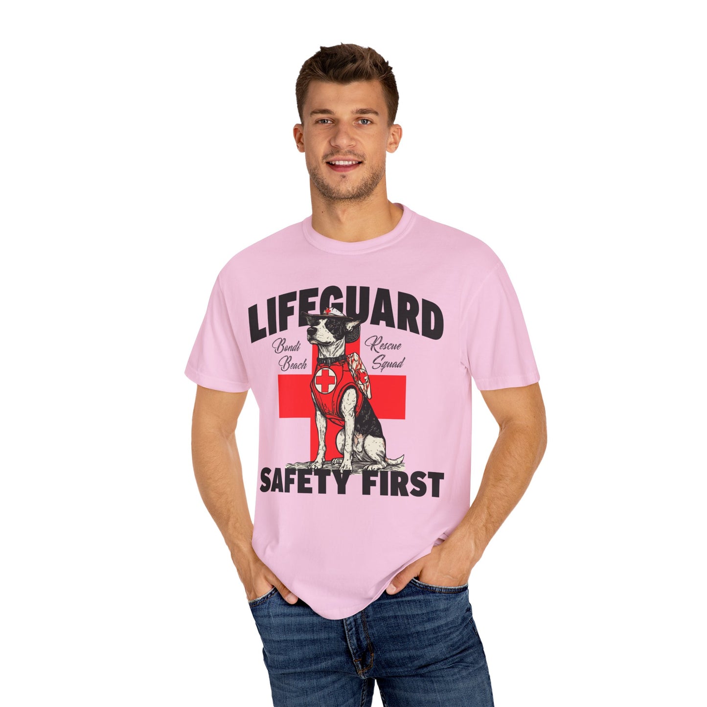Lifeguard Dog Bondi Beach Garment-Dyed T-Shirt
