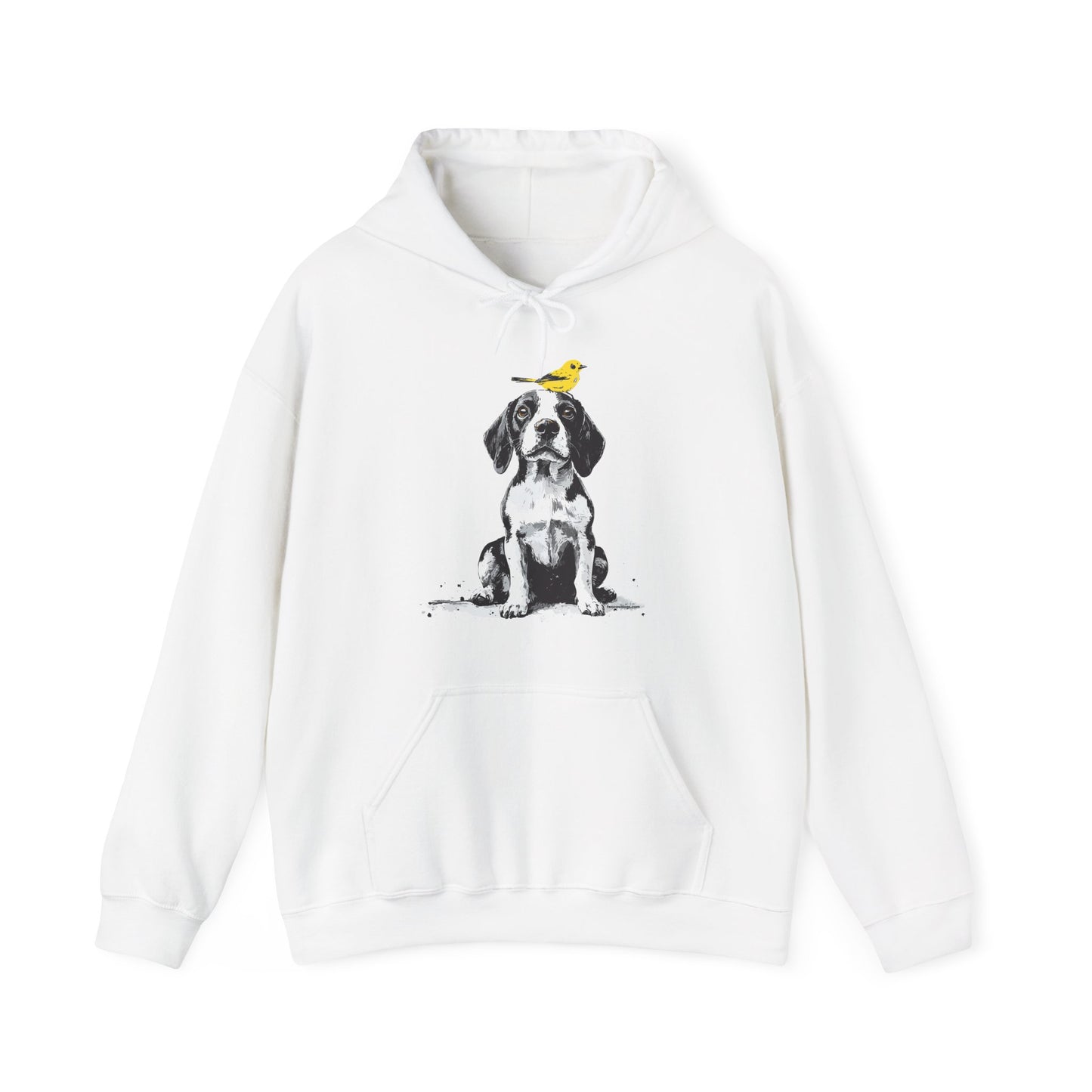 Beagle and Yellow Bird Soft Hoodie