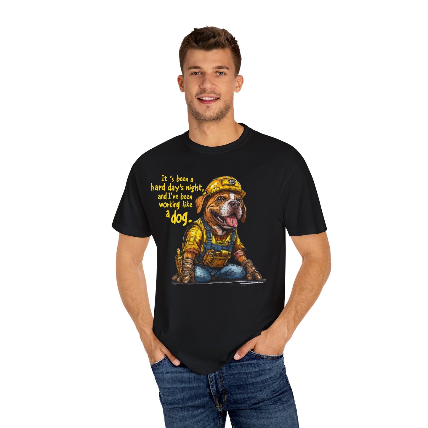 Hard Days Night, Construction Dog Super Soft Tee Shirt
