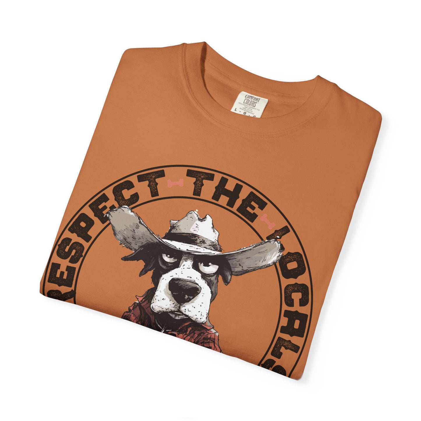 Respect the Locals T-shirt with Cowdog Design