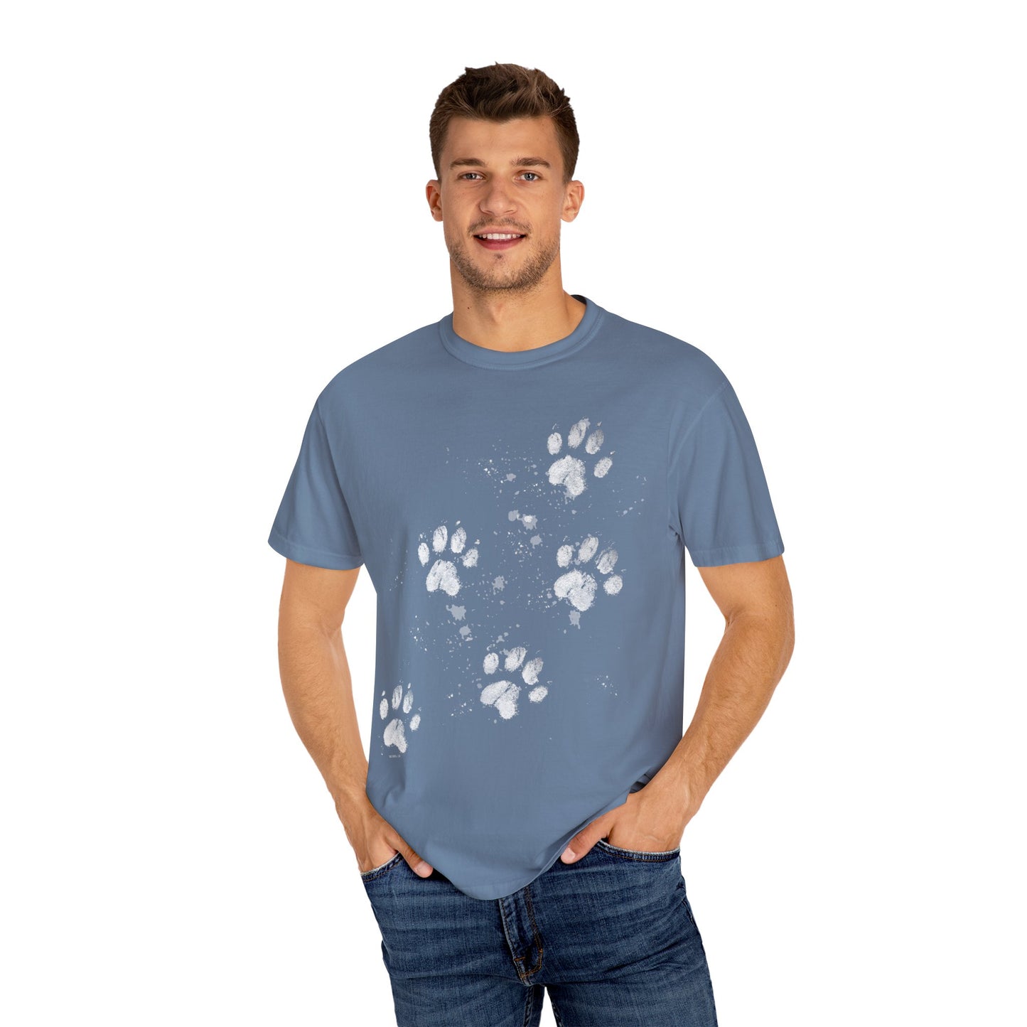 Dog Tracks T-Shirt - Unisex Garment-Dyed