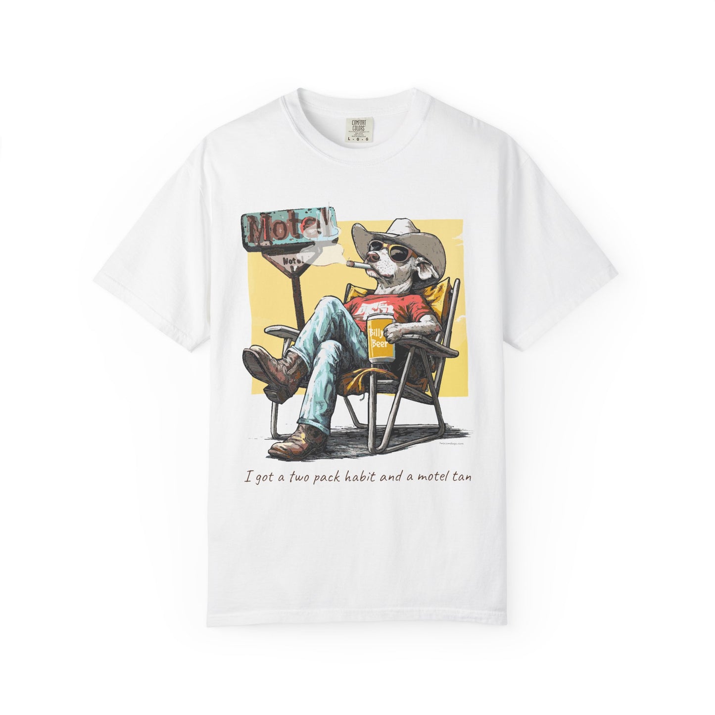 Two Pack Habit and a Motel Tan Tee Shirt