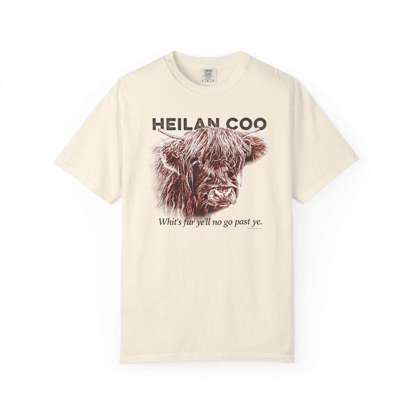 Scottish Highland Cow, Heilan Coo, Garment-Dyed T-shirt