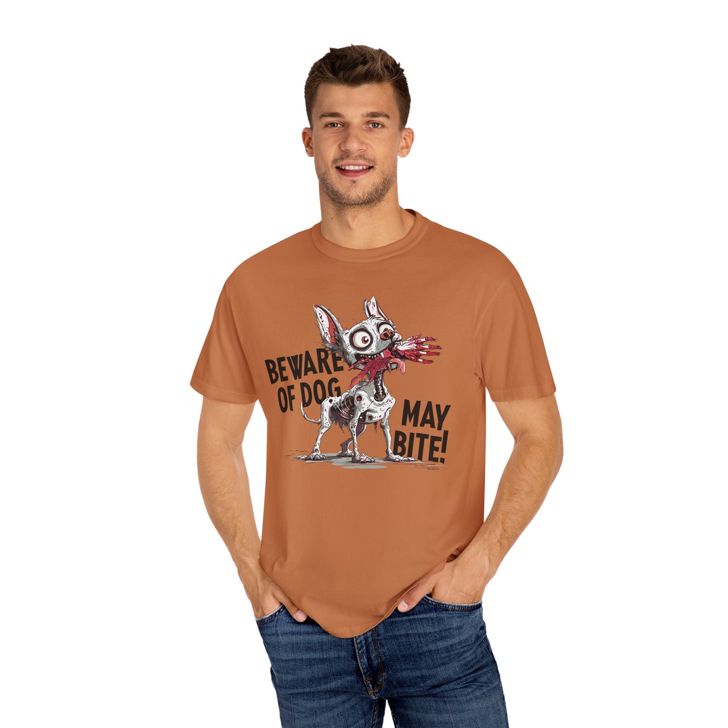 Beware of Dog Unisex T-Shirt, Super-Soft Garment-Dyed Tee