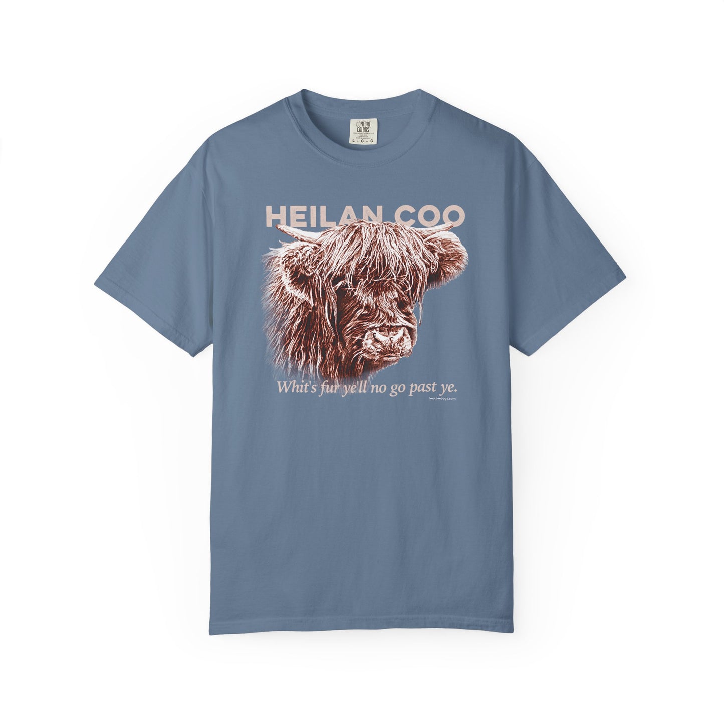 Scottish Highland Cow, Heilan Coo, Garment-Dyed T-shirt