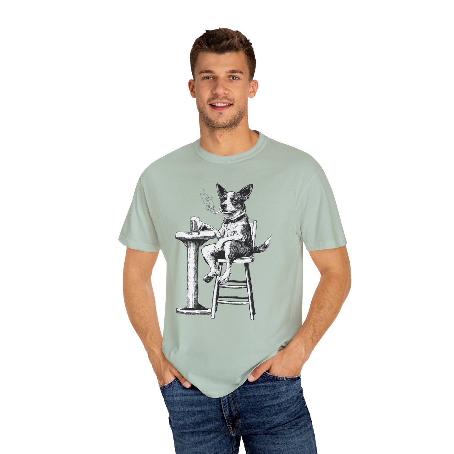 Dog Drinking Beer T-Shirt for Dog Lovers