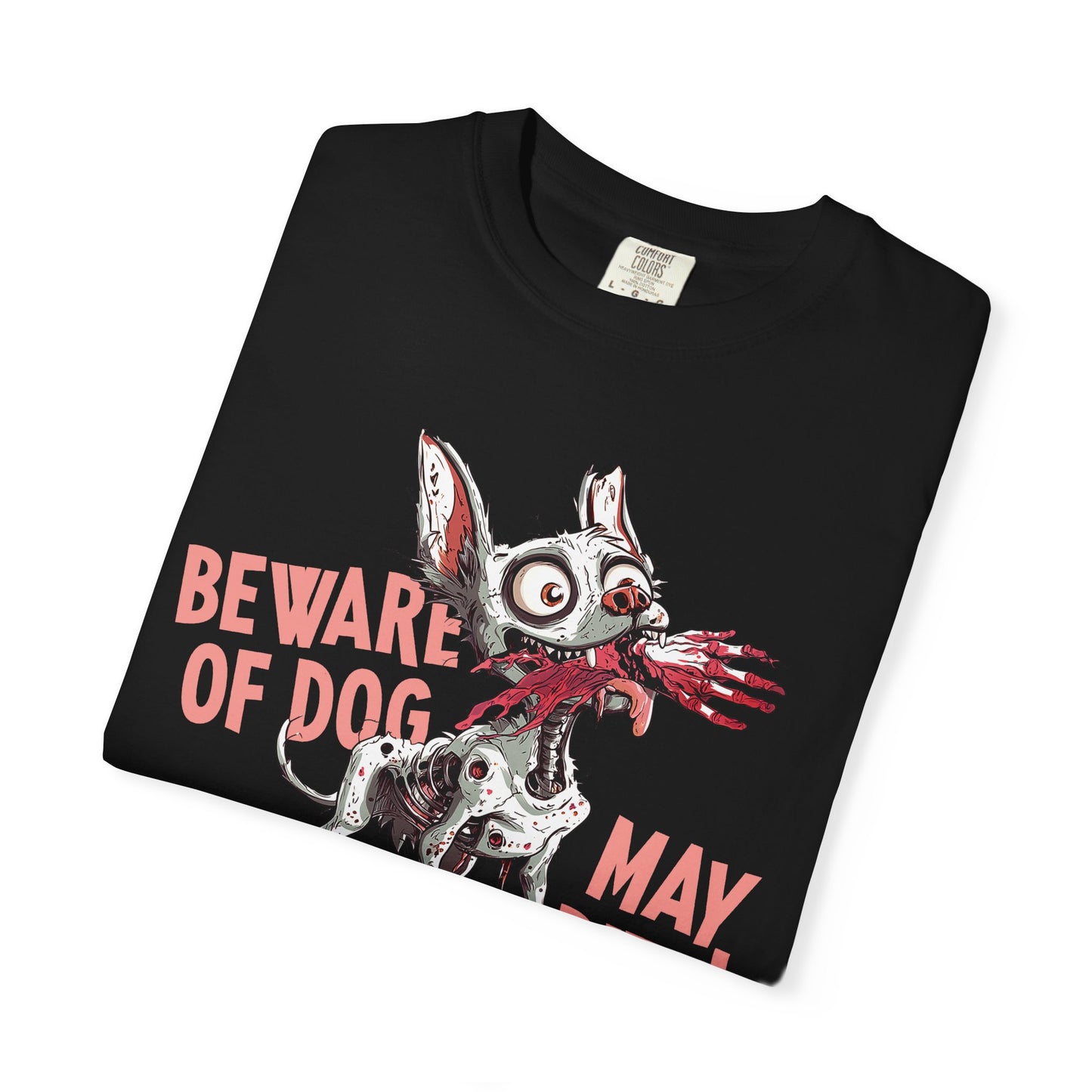 Beware of Dog Unisex T-Shirt, Super-Soft Garment-Dyed Tee