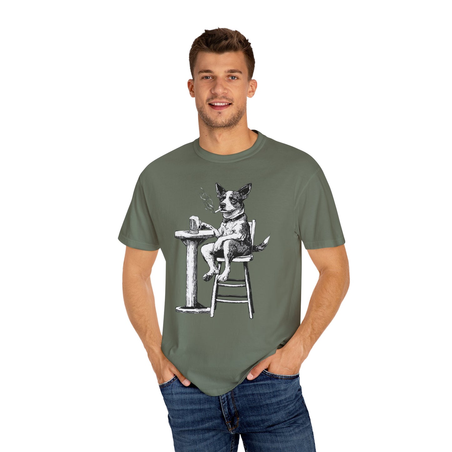 Dog Drinking Beer T-Shirt for Dog Lovers