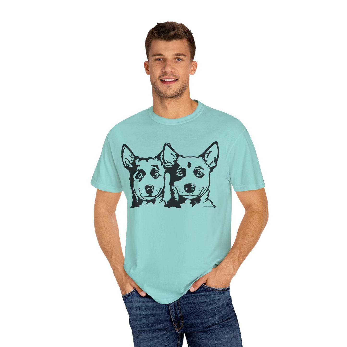 Cartoon Cowdogs Tshirt - Unisex Garment-Dyed