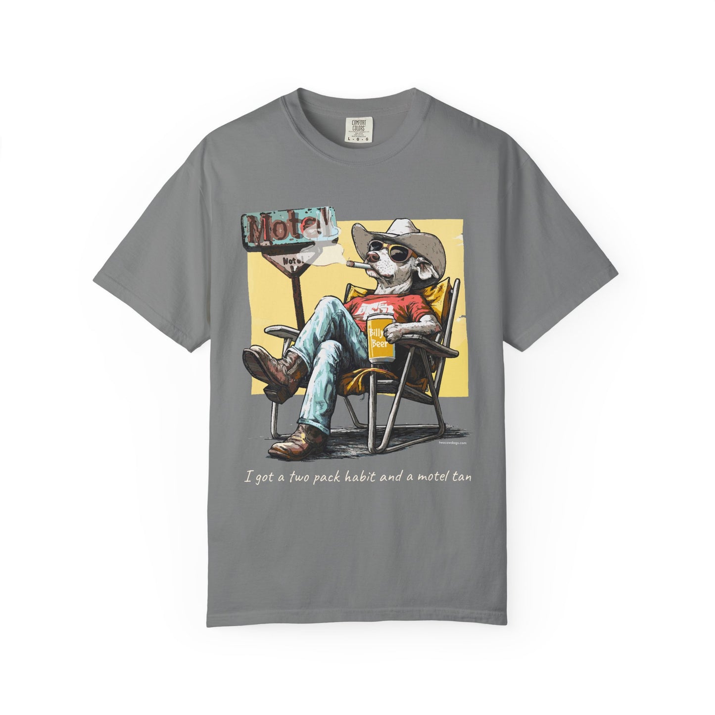 Two Pack Habit and a Motel Tan Tee Shirt