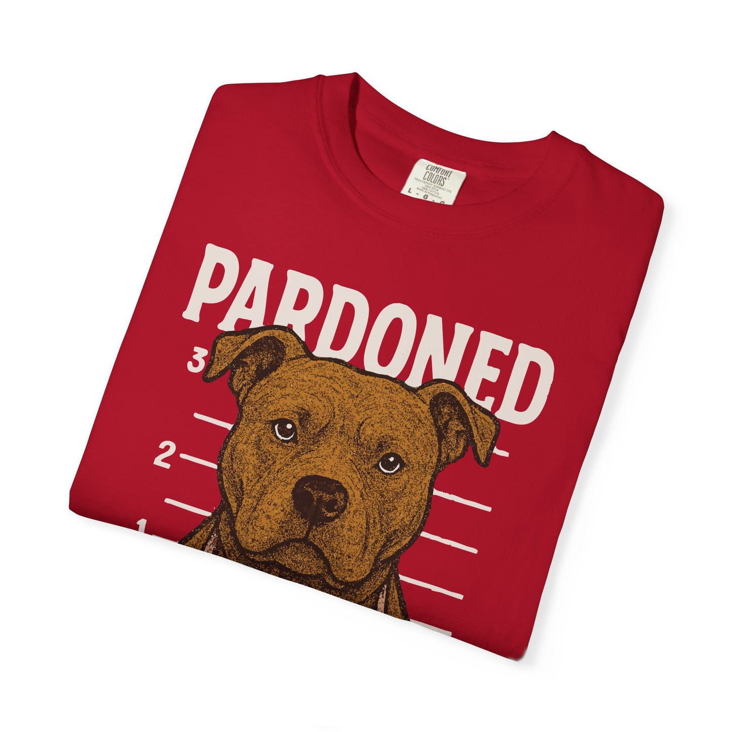 Pit Bull Mugshot TShirt - PARDONED OUT ON GOOD BEHAVIOR