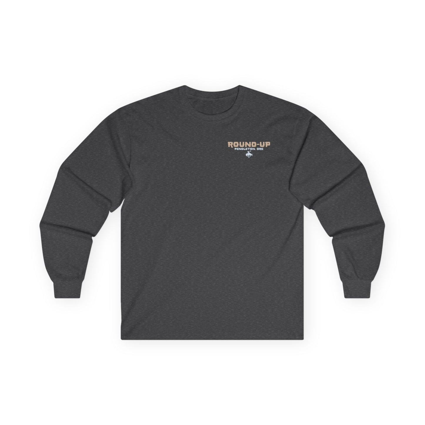 Vintage Rodeo Round-Up Pendleton Long-Sleeve T-Shirt, Front and Back