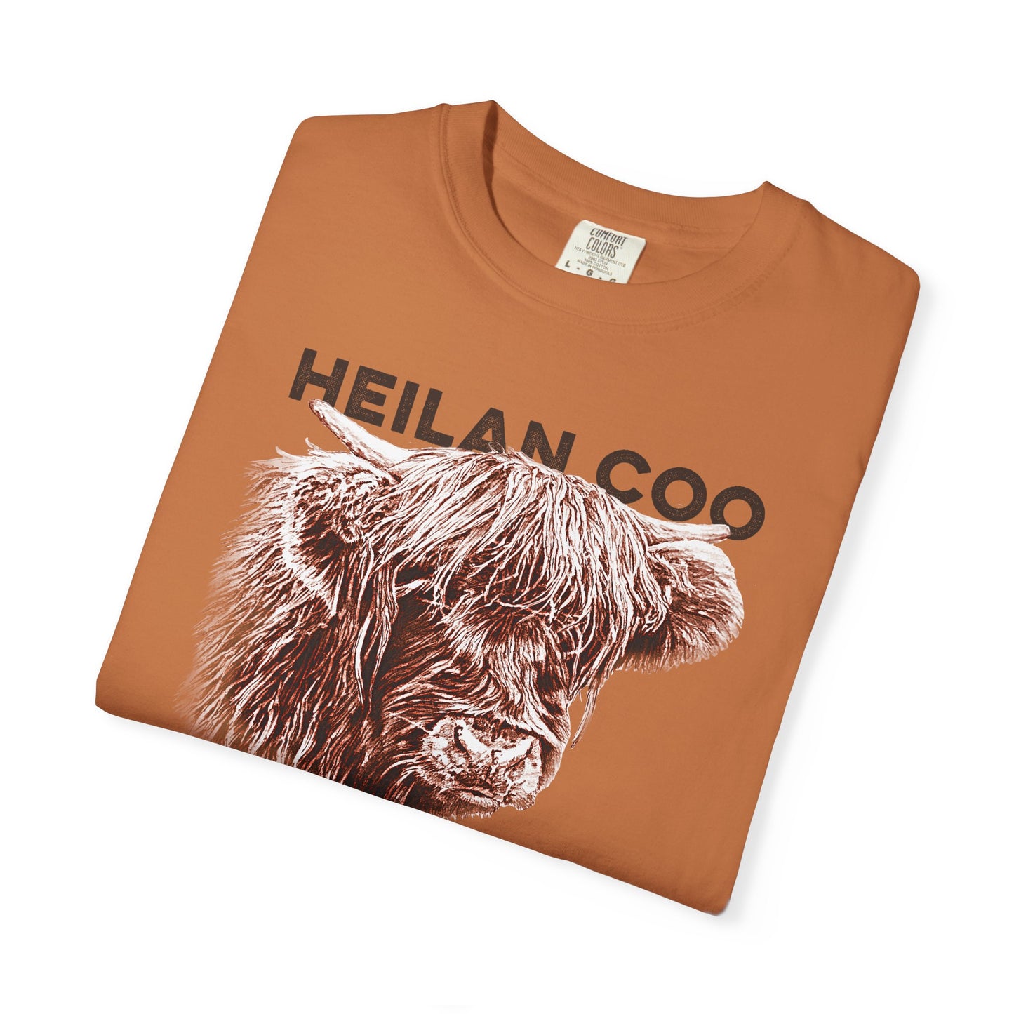Scottish Highland Cow, Heilan Coo, Garment-Dyed T-shirt