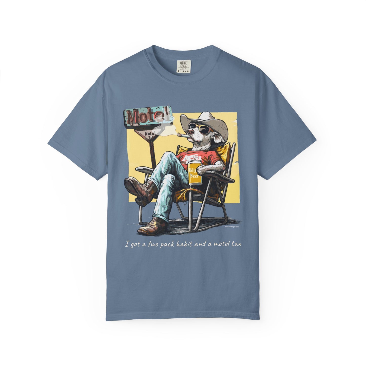 Two Pack Habit and a Motel Tan Tee Shirt