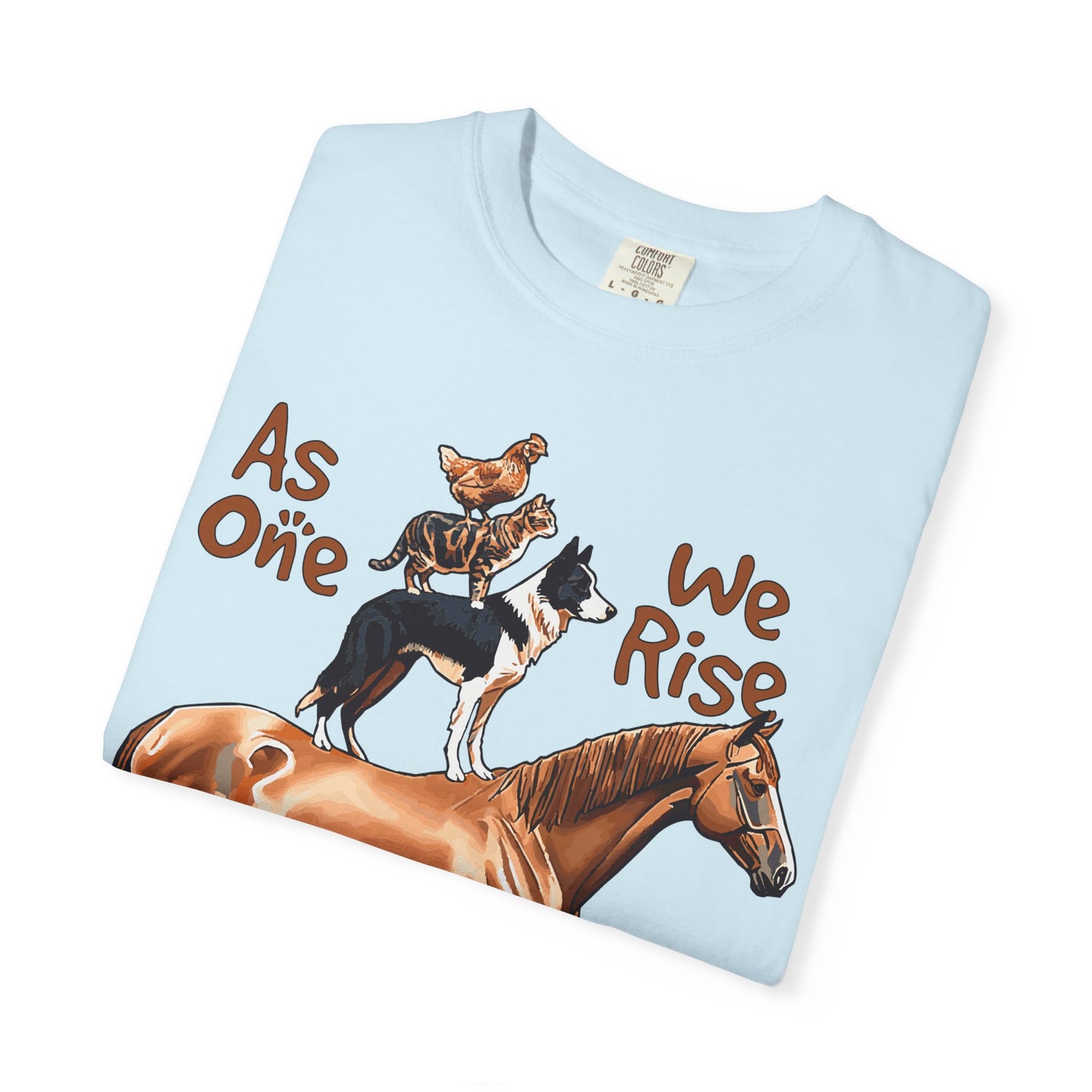 As One, We Rise, Stacked Animal Tee Shirt