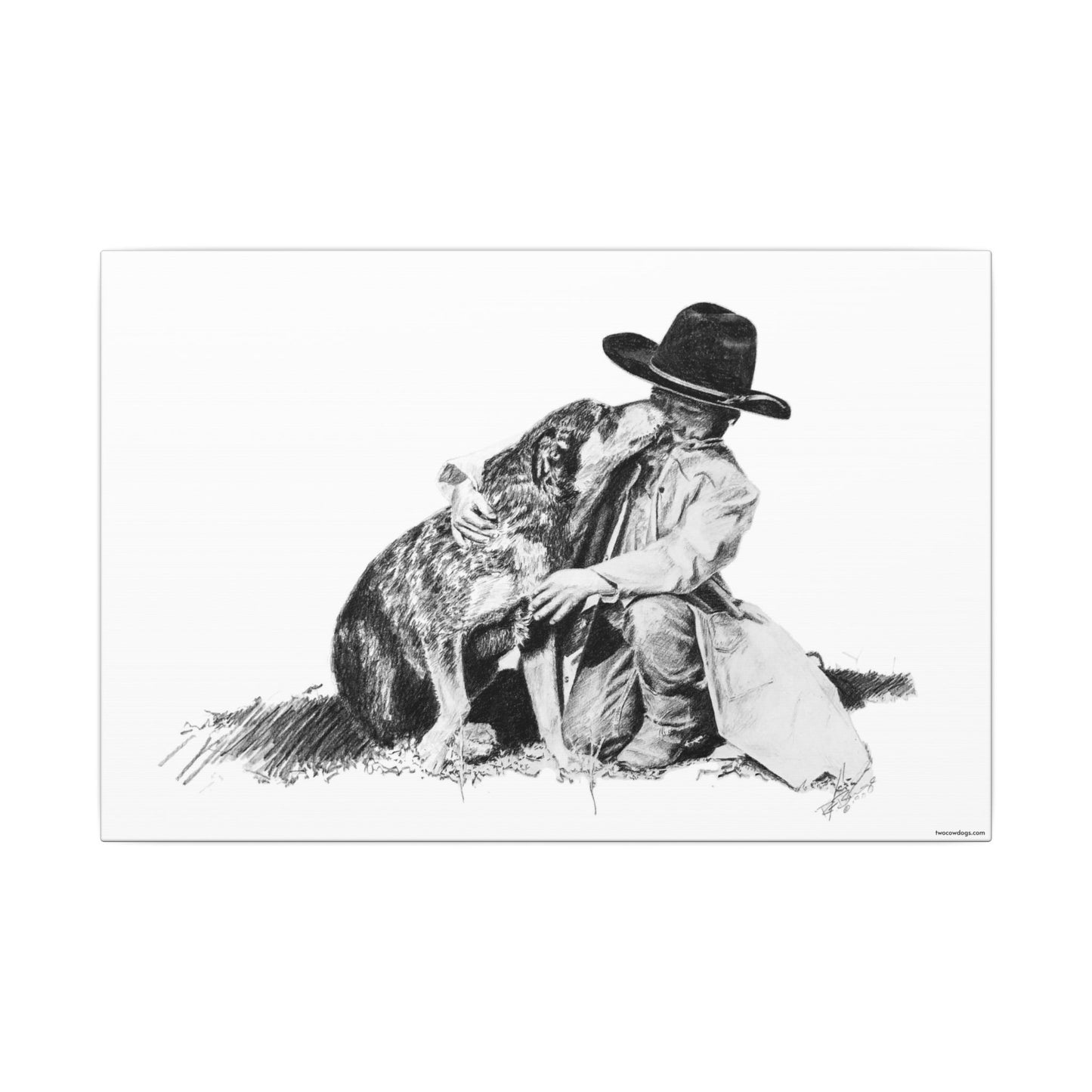 Justin's Heeler Stretched Canvas