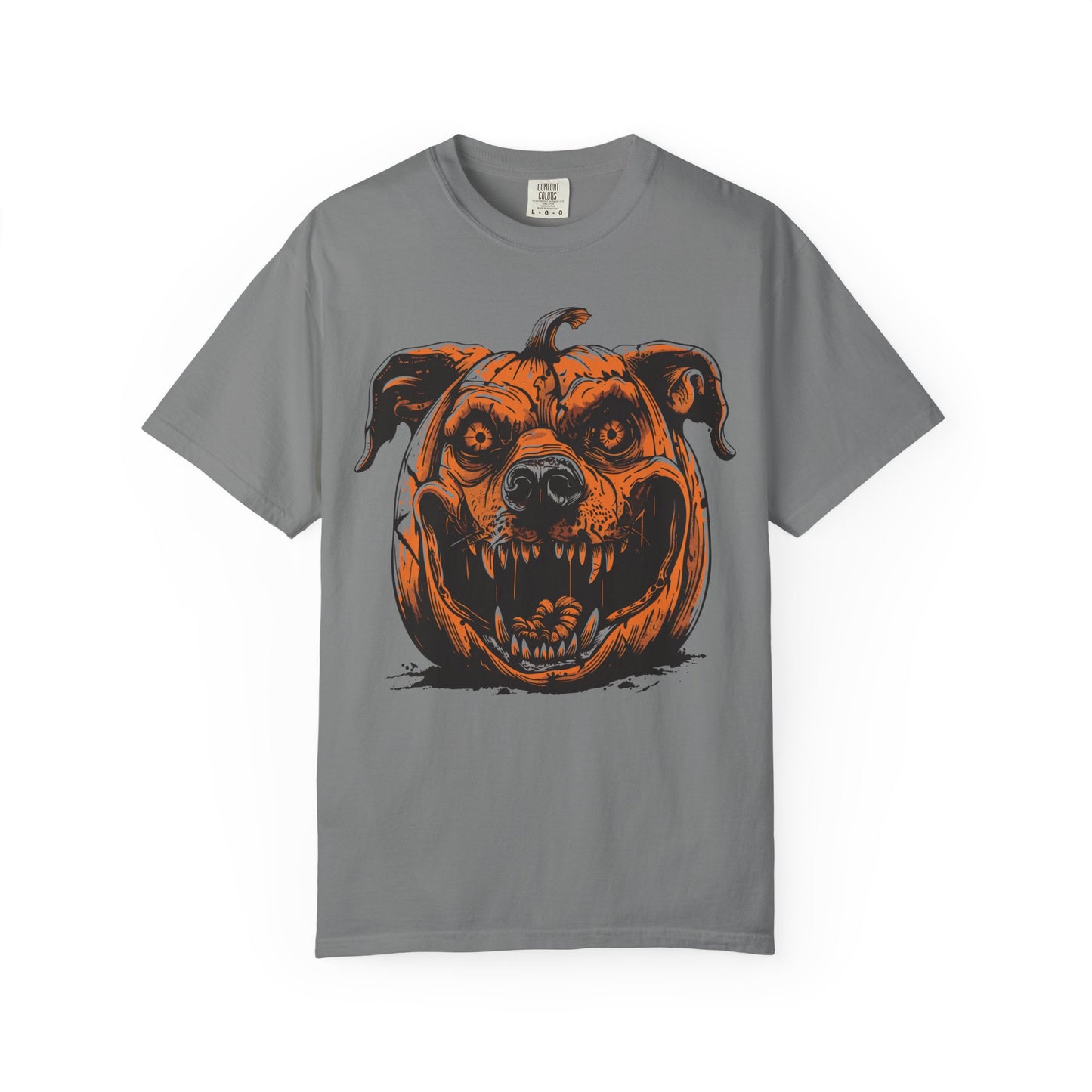 Scary Dog Pumpkin Head T-Shirt