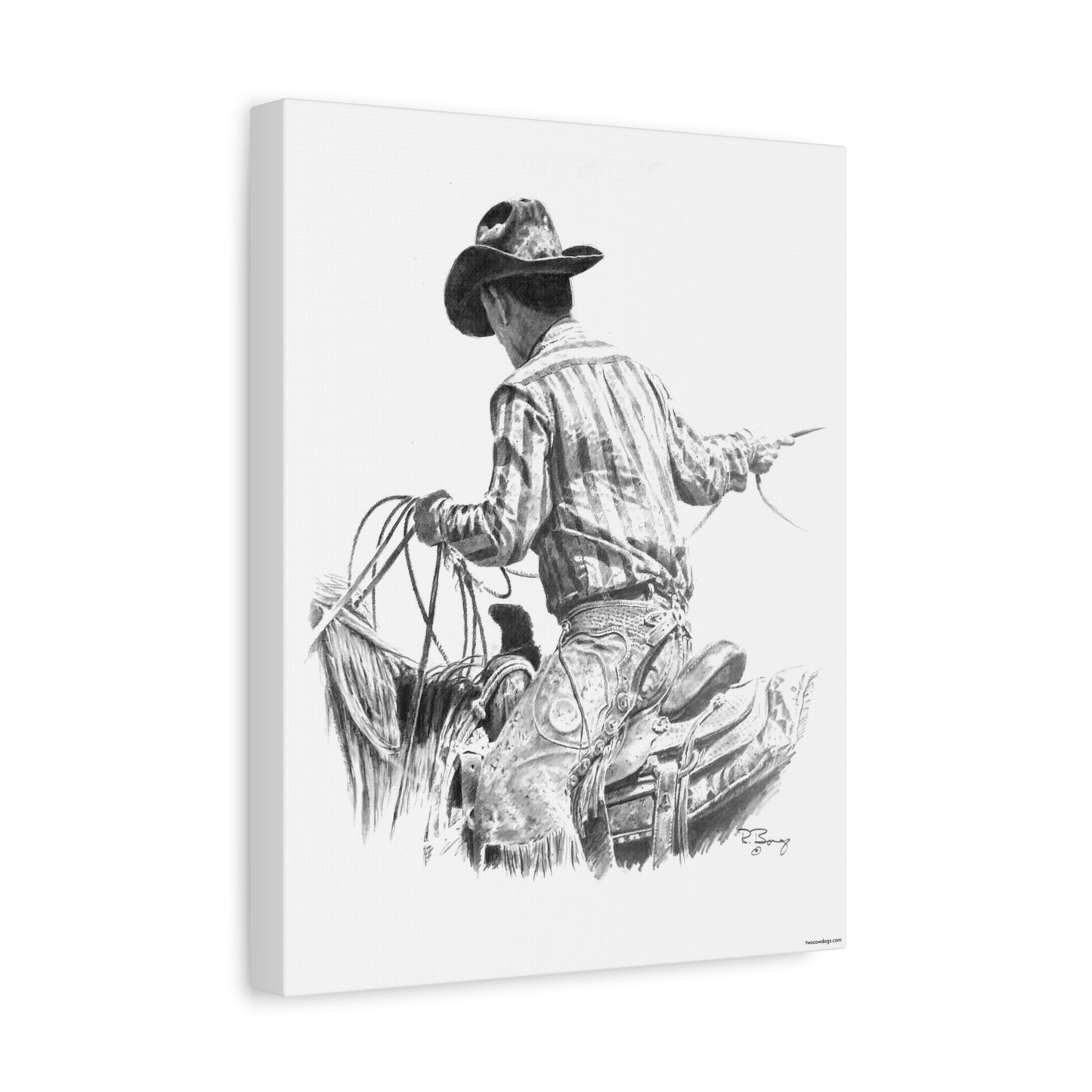 Ranch Roping, Custom Stretched Canvas